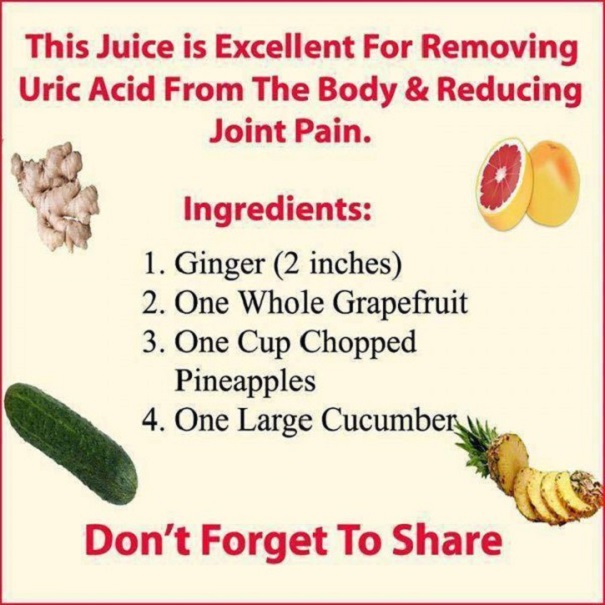 uric acid and joint pain - recipe