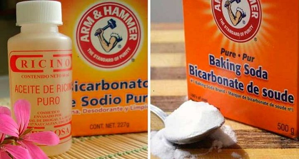 baking soda and castor oil for mole removal